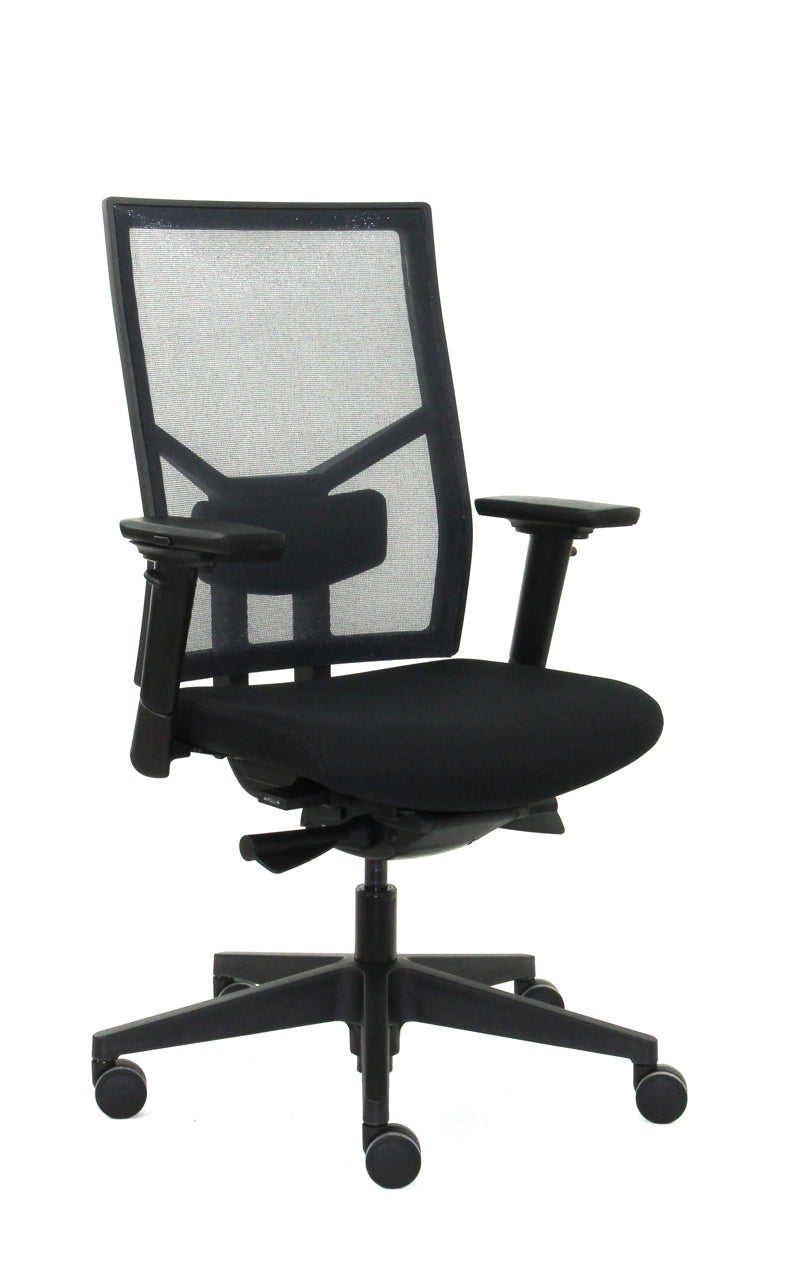 Ergonomische bureaustoel Hypster+ zwart kunststof