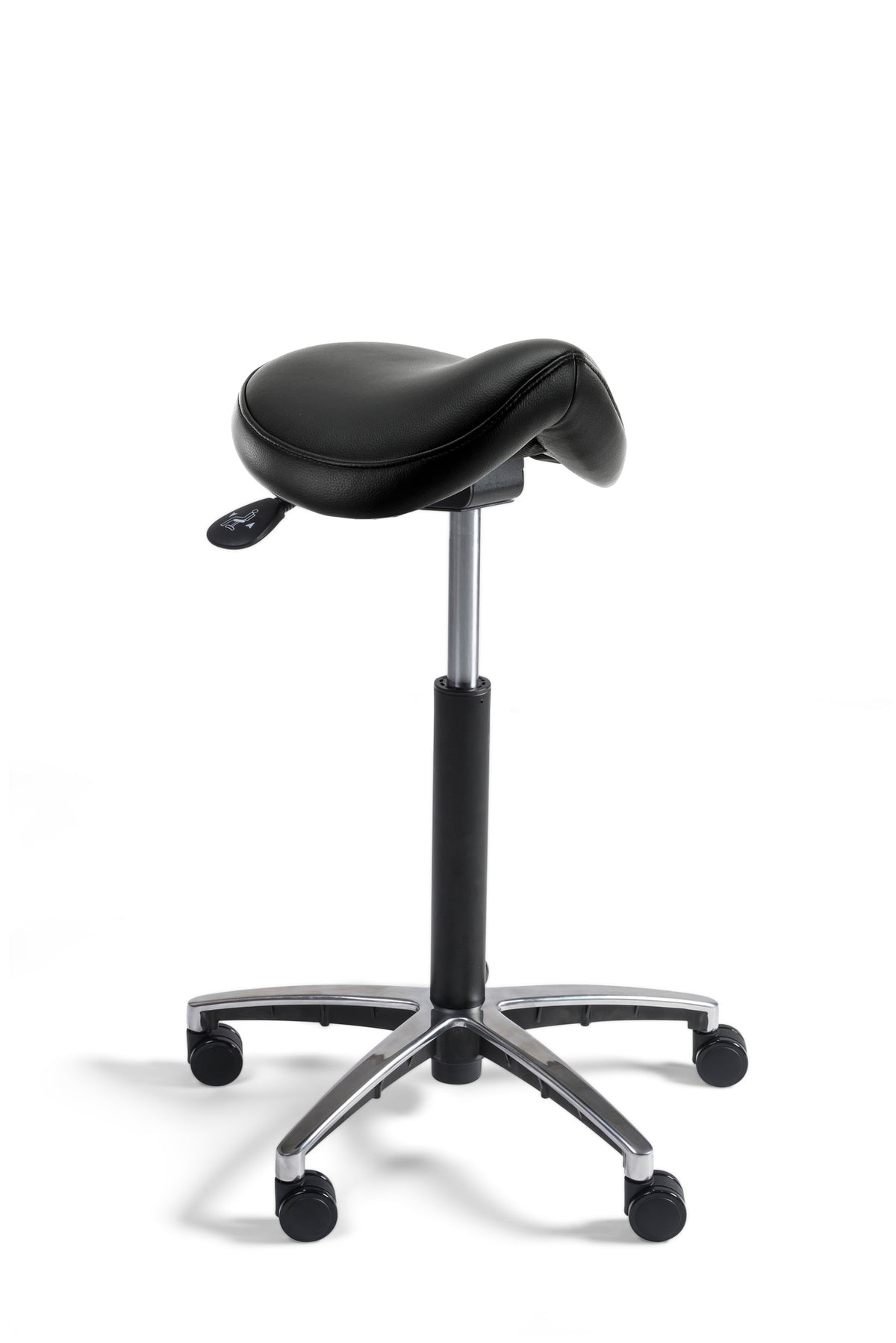 Zadelkruk Pro kunstleder comfort aluminium gepolijst