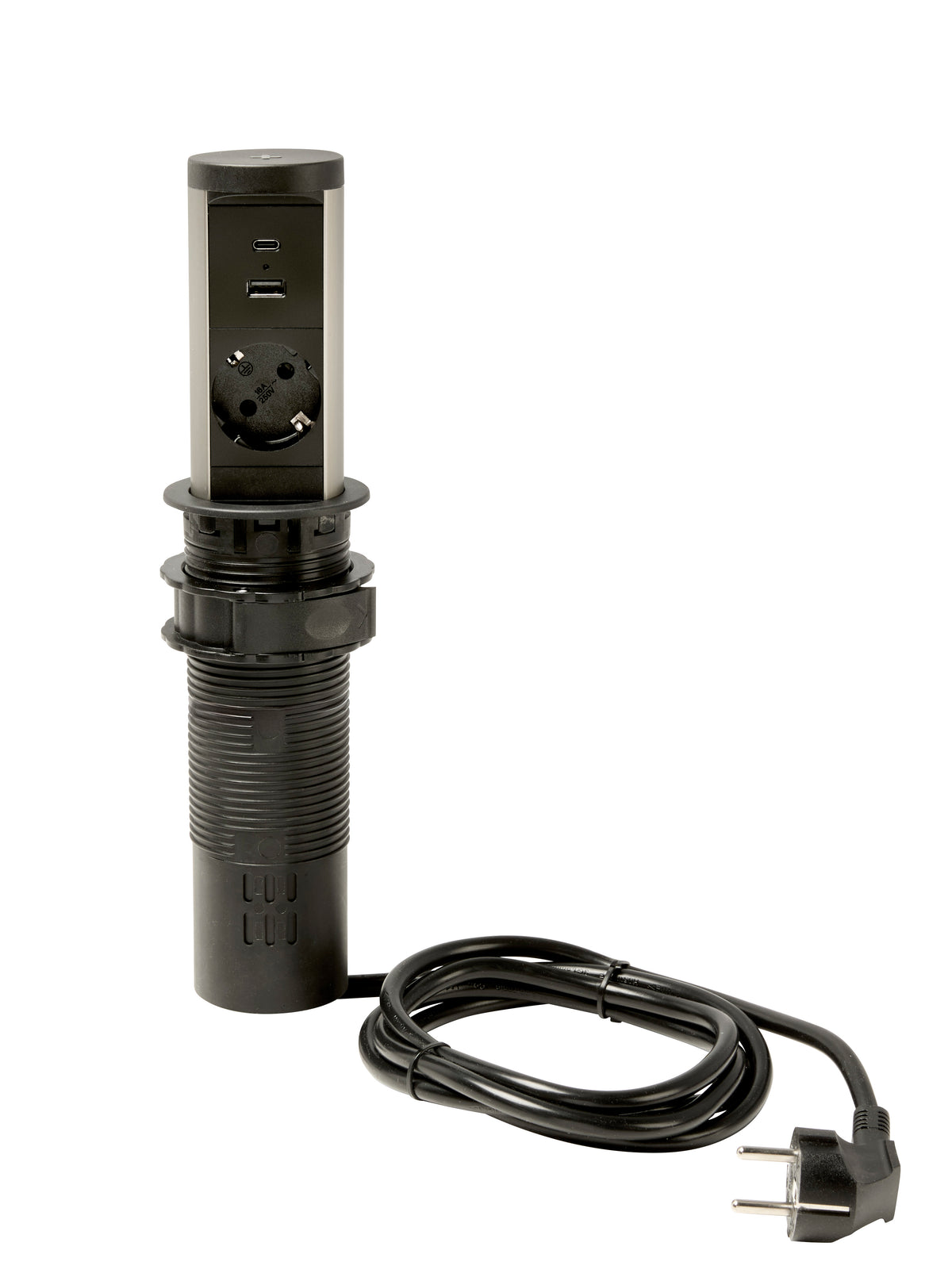 Pop-up stopcontact Ora 6 cm met draadloze lader
