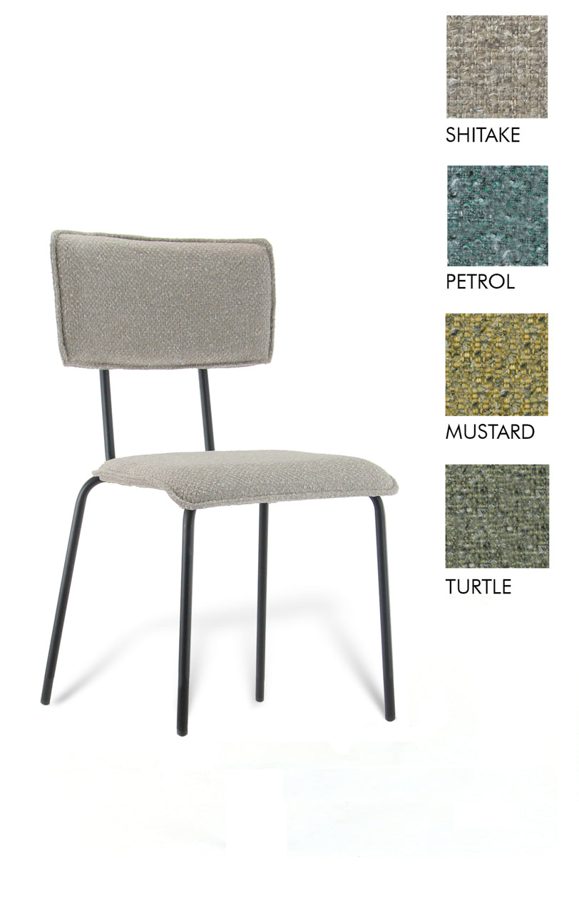 Kantinestoel SR gerecyclede stof taupe