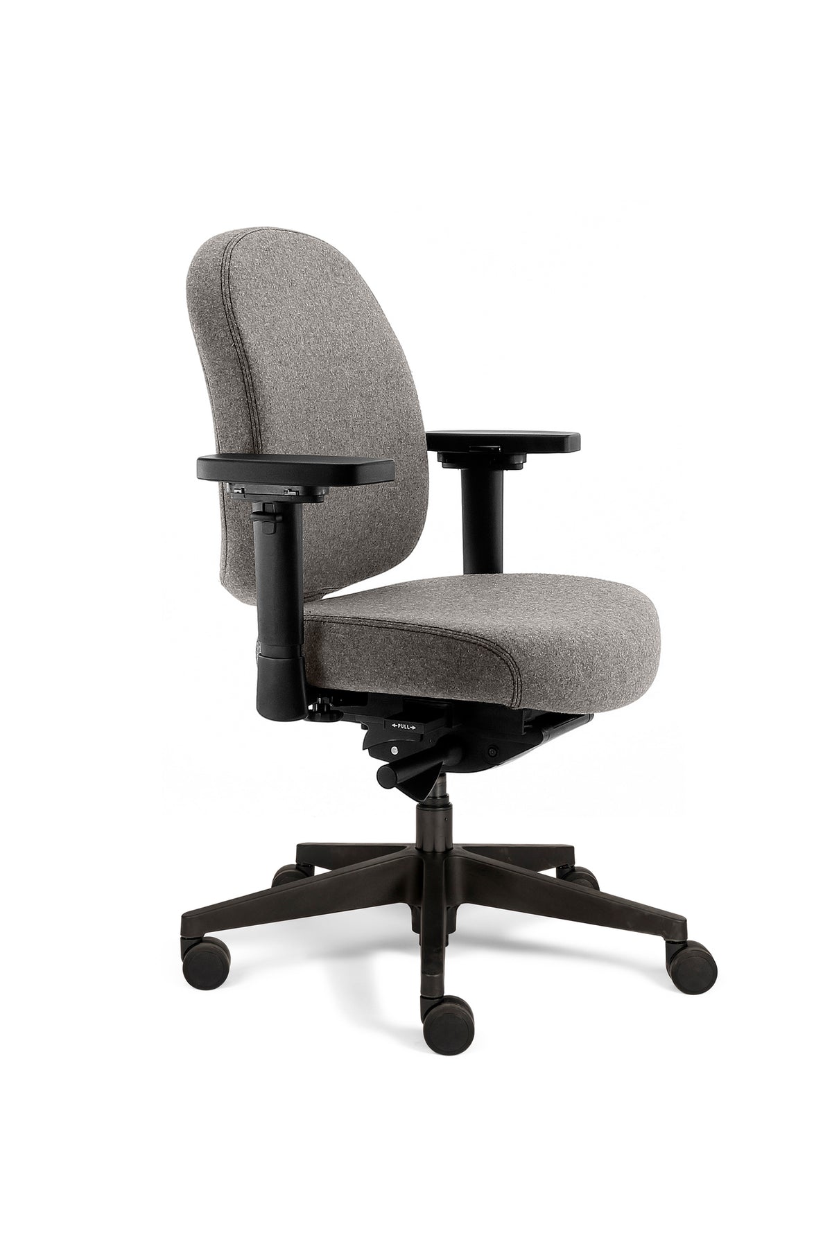 Directiestoel TPX Compact met middelhoge rug lichtgrijs wolvilt