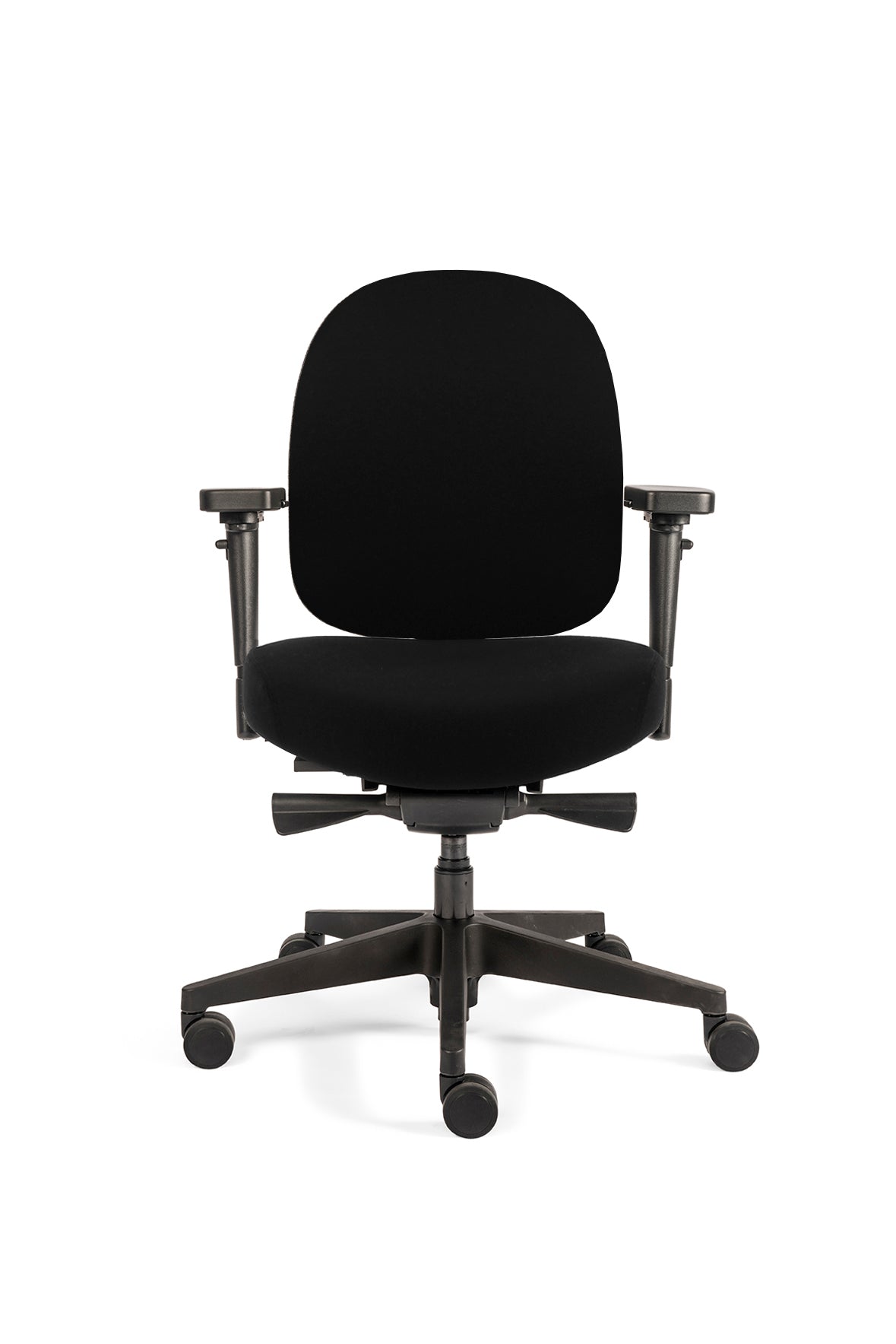 Directiestoel TPX Compact met middelhoge rug zwart wolvilt