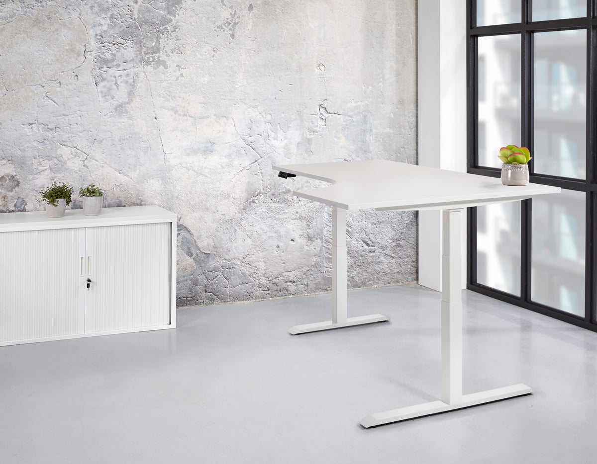 Hoekbureau Ora 180x120 cm rechts elektrisch zit-sta