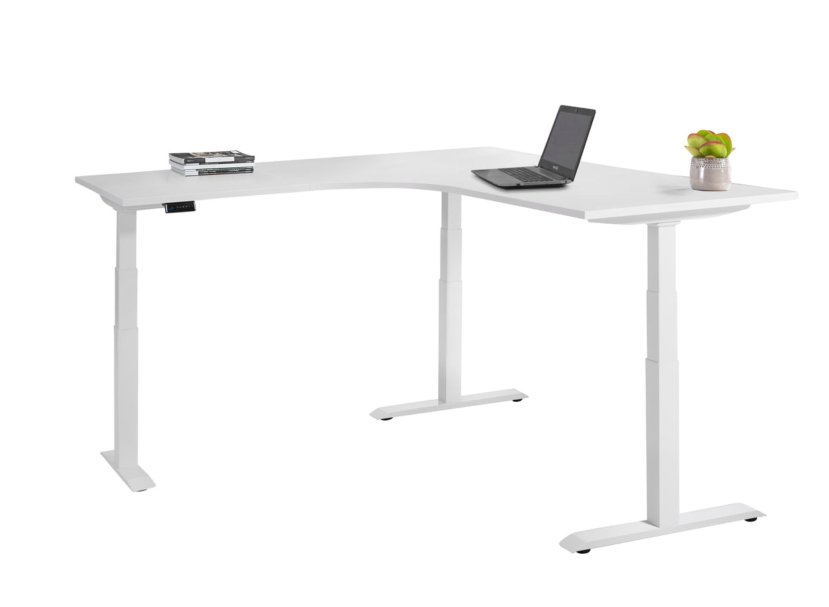 Hoekbureau Ora 200x80 + 80x60 cm zit-sta 3 motoren Premium
