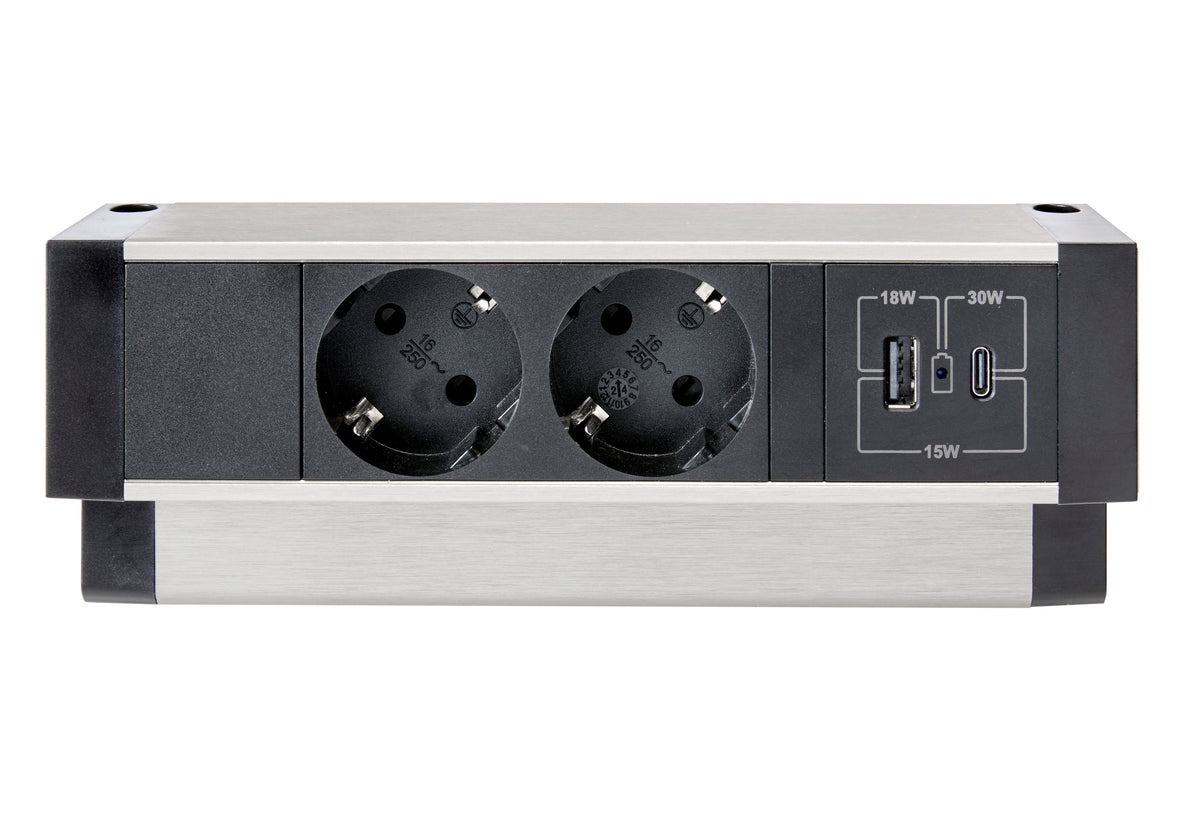 Opbouw stopcontact Ora desk-up 2x 230 V met USB