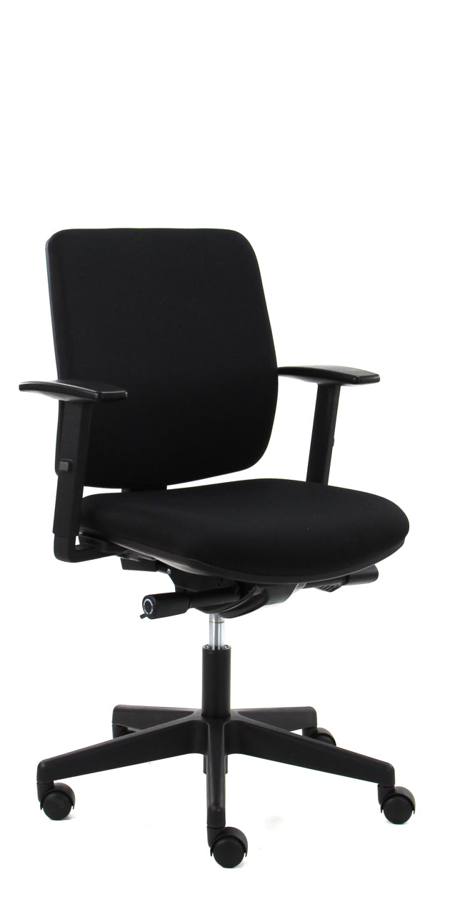 Compacte bureaustoel Office 150 Comfort, zwart gestoffeerd