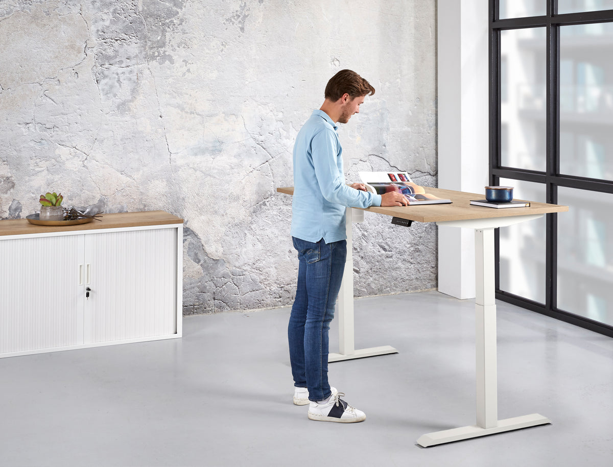 Elektrisch zit-sta bureau Ora 120x80 cm Basic 1 motor