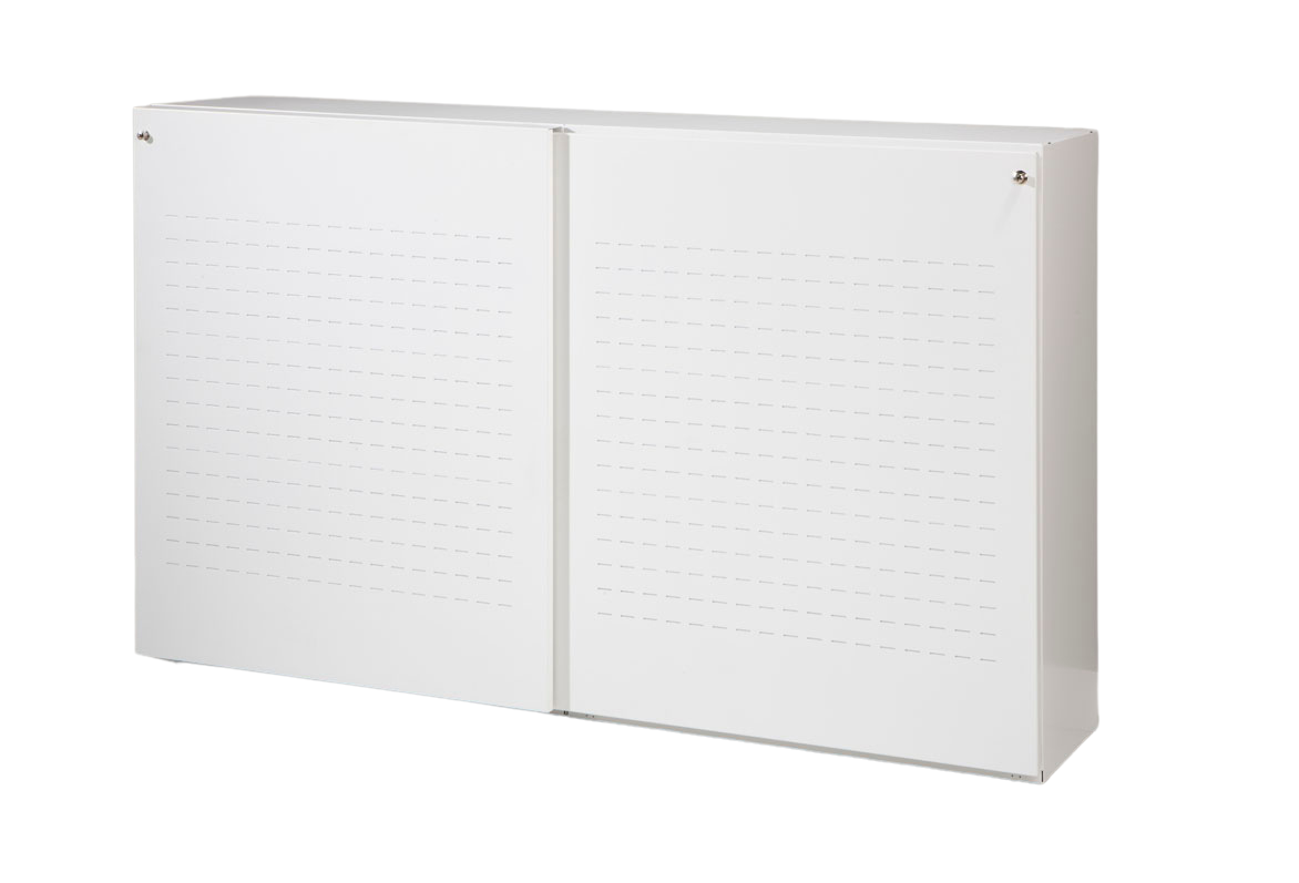 Akoestische kast Ora 120x160-240x47 cm geperforeerd, in wit