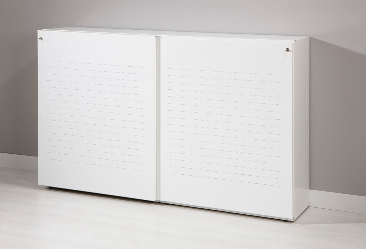 Akoestische kast Ora 120x160-240x47 cm geperforeerd, in wit