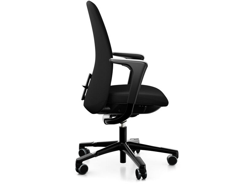 HAG Sofi 7200 in zwarte stof zijkant