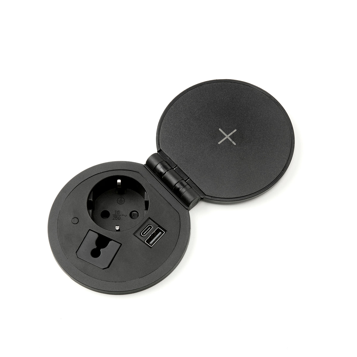 Draadloze lader Ora inbouw 8 cm met afsluitklep