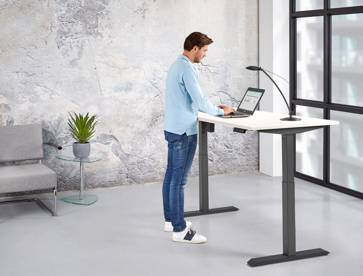 Elektrisch zit-sta bureau Ora 120x80 cm Basic 1 motor