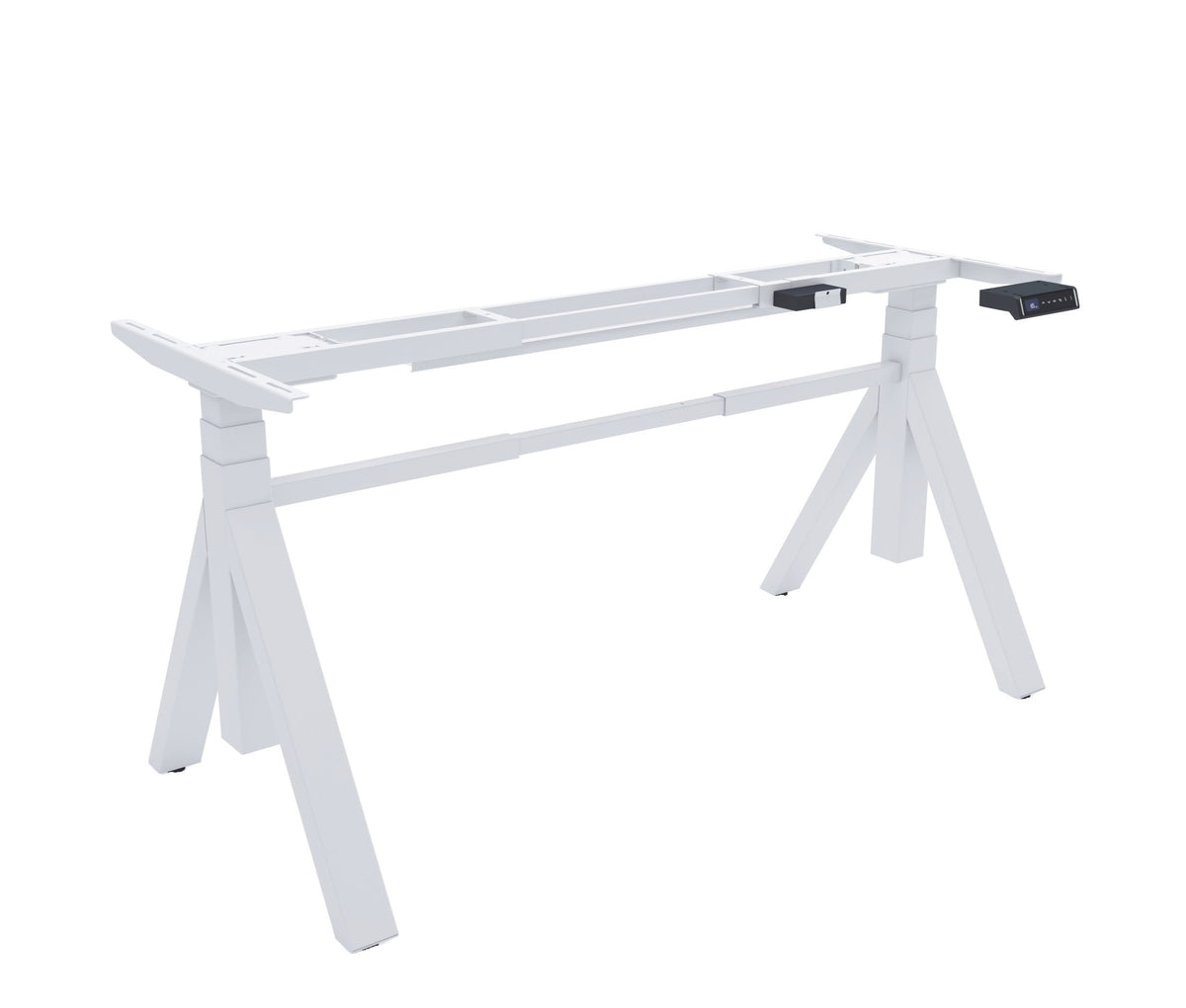 Elektrisch zit-sta bureau Ora 140x80 cm V-frame, V-frame in wit