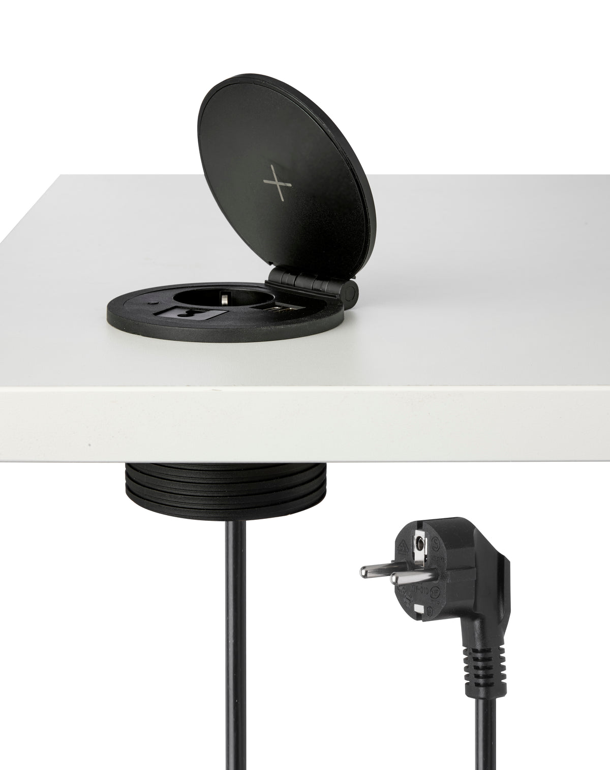 Draadloze lader Ora inbouw 8 cm met afsluitklep