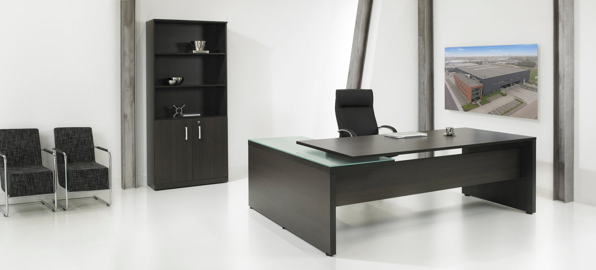 Directiebureau Ora 230x172 cm links donker eiken
