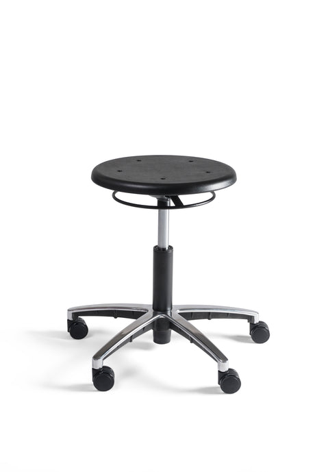 Werkkruk Pro laag pu aluminium gepolijst