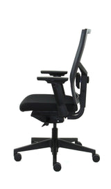 Ergonomische bureaustoel Hypster+ zwart kunststof