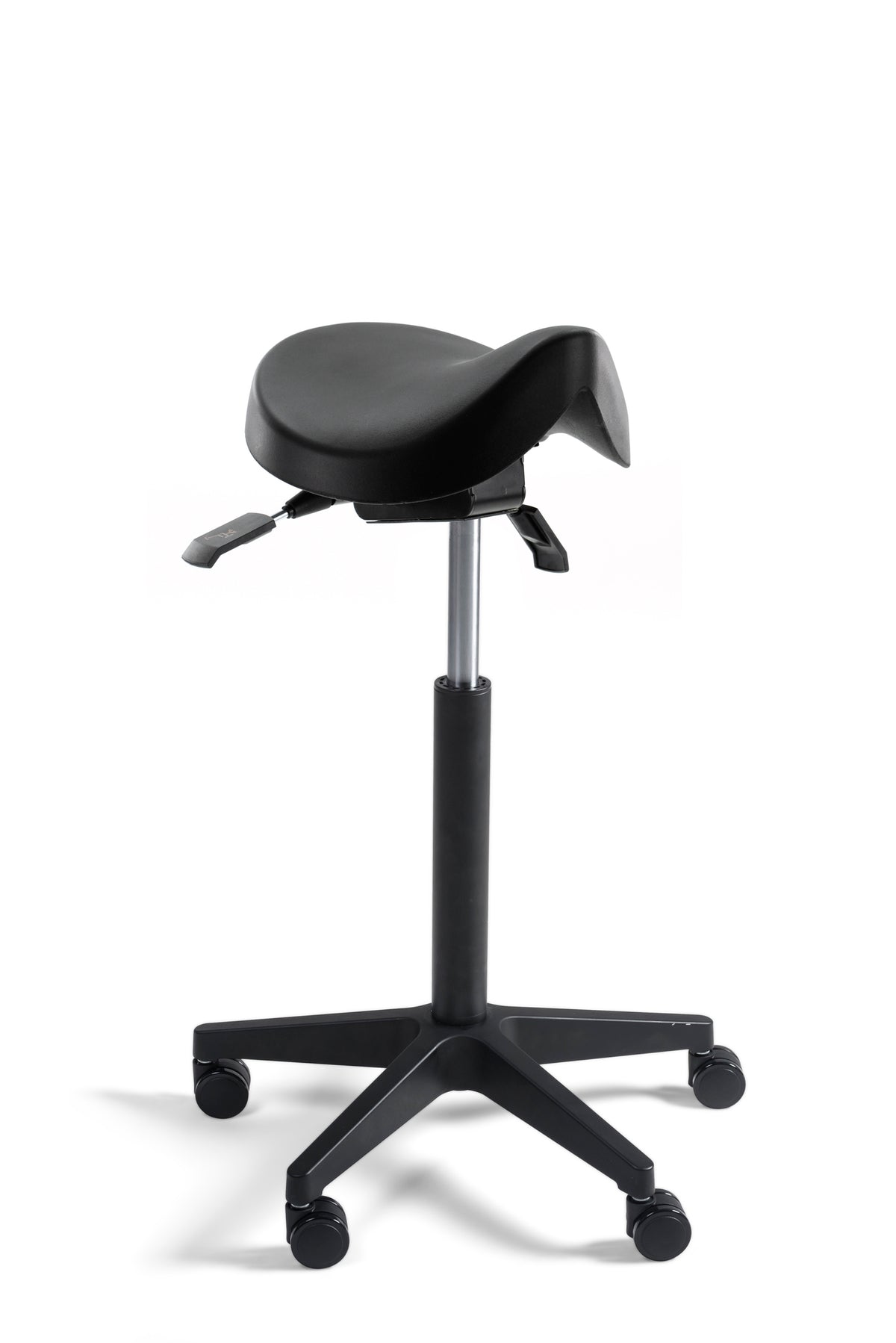 Zadelkruk Pro pu ergonomisch zwart kunststof