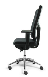 NPR 1813 bureaustoel Hypster Pro gestoffeerde rug aluminium gepolijst
