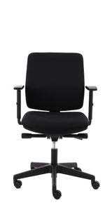 Compacte bureaustoel Office 150 Comfort, zwart gestoffeerd
