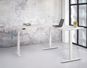 Hoekbureau Ora 200x100 + 120x60 cm zit-sta 3 motoren