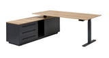 Directiebureau Ora 224x180 cm elektrisch zit-sta halifax eiken