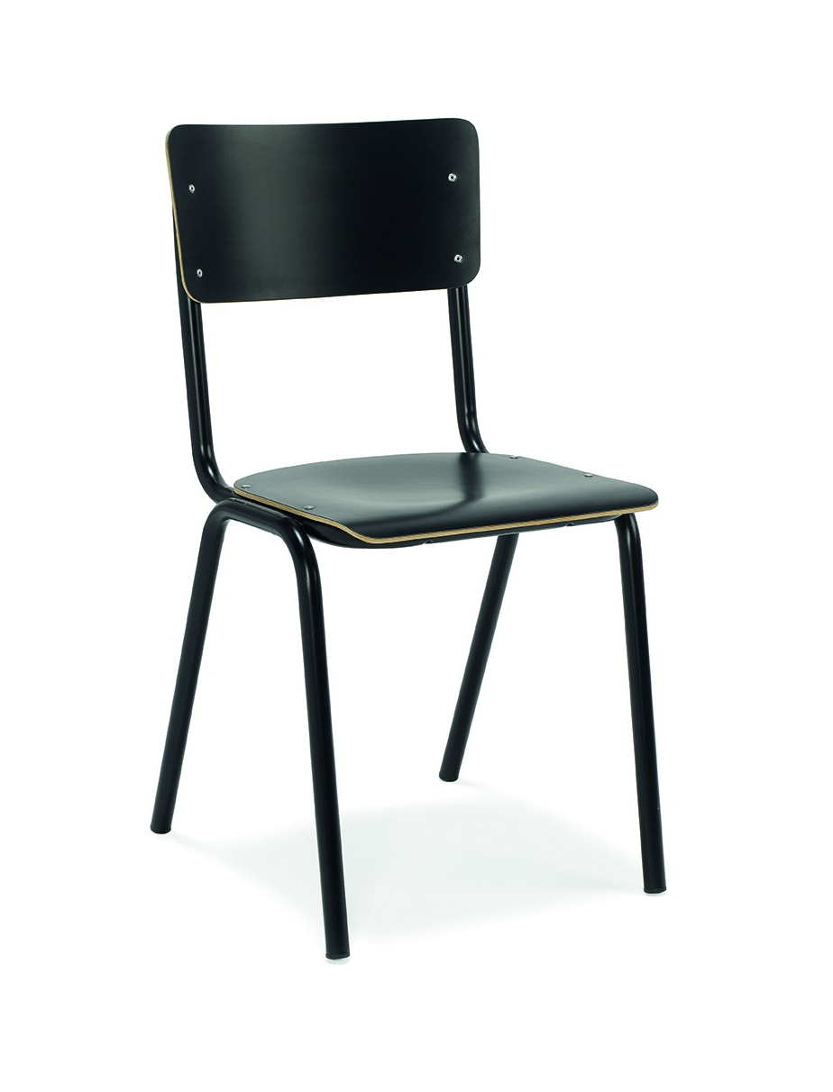 Kantinestoel Loft HPL zwart