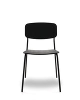 Kantinestoel P-4 houten rug en zitting zwart eiken