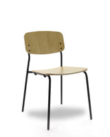 Kantinestoel P-4 houten rug en zitting blank eiken