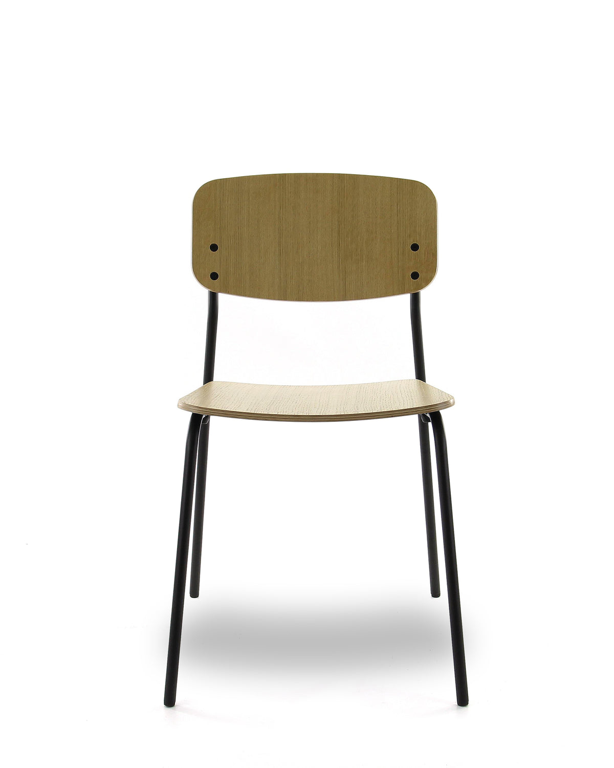 Kantinestoel P-4 houten rug en zitting blank eiken