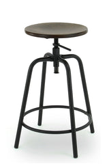 Kruk Loft in hoogte verstelbaar vintage hout laag