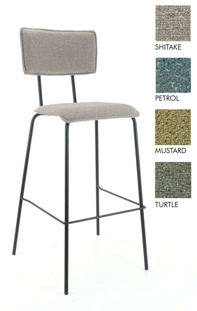 Barkruk SR gerecyclede stof taupe