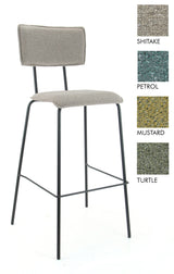 Barkruk SR gerecyclede stof taupe