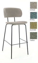 Barkruk SR met hoge rug taupe