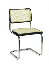 Ontvangststoel Studio webbing zwart chroom zonder