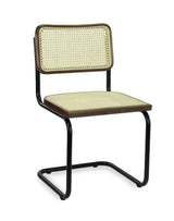 Ontvangststoel Studio webbing walnoot zwart zonder