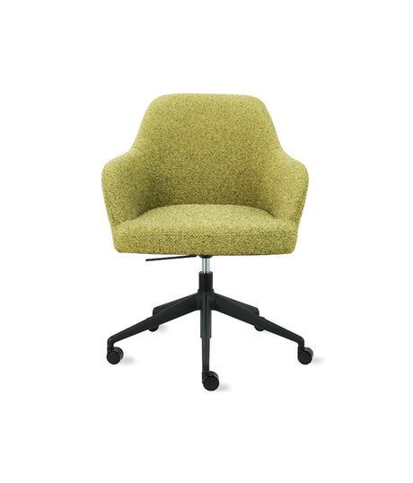 Bureaustoel Studio kuip boucle lage kuip grafiet