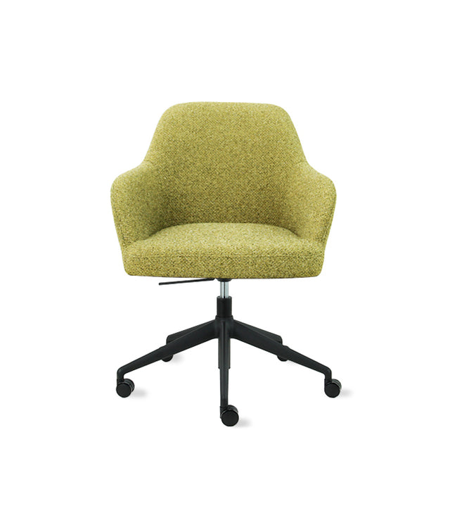 Bureaustoel Studio kuip boucle lage kuip grafiet