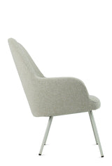 Loungestoel Studio kuip boucle 4-poot lage kuip grafiet