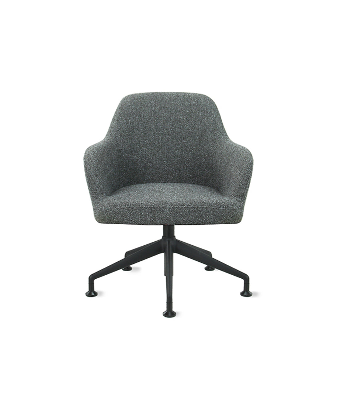 Loungestoel Studio kuip boucle draaibaar lage kuip grafiet