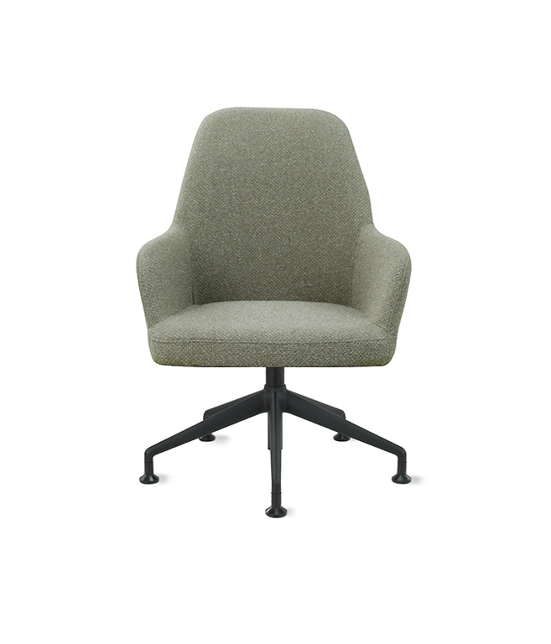 Loungestoel Studio kuip boucle draaibaar lage kuip grafiet