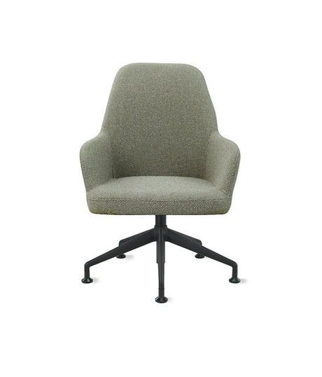 Loungestoel Studio kuip boucle draaibaar lage kuip grafiet