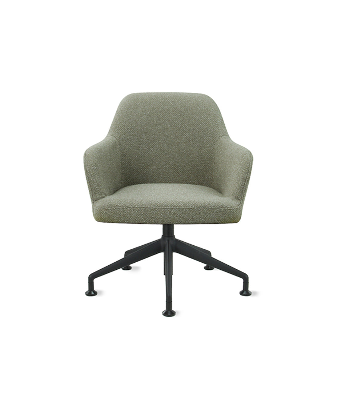 Loungestoel Studio kuip boucle draaibaar lage kuip grafiet