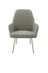 Vergaderstoel Studio kuip boucle 4-poot lage kuip grafiet
