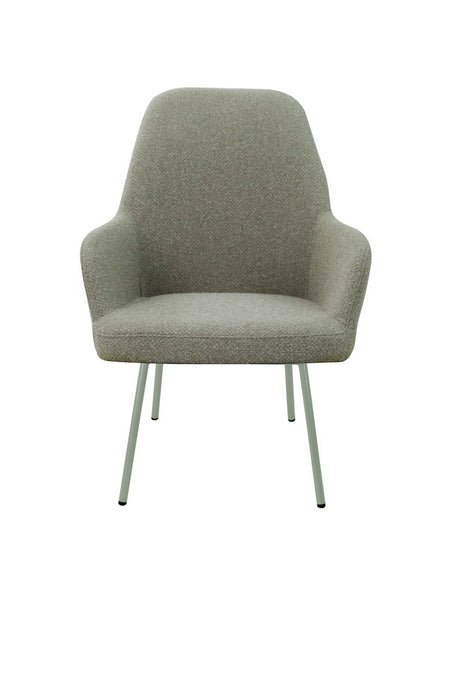 Vergaderstoel Studio kuip boucle 4-poot lage kuip grafiet