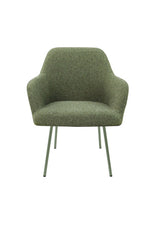 Vergaderstoel Studio kuip boucle 4-poot lage kuip grafiet