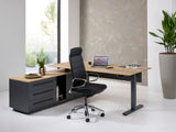 Directiebureau Ora 224x180 cm elektrisch zit-sta halifax eiken