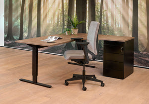Hoekbureau Ora 160x120 cm rechts T-poot