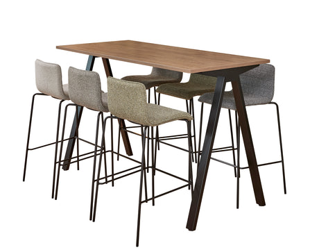 Bartafel Ora 120-180x80 cm V-poot 110 cm hoog