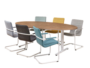 Vergadertafel Ora 220x110 cm ovaal T-poot
